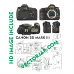 Canon 5D Mark 3 Skin Vector Template