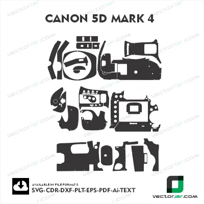 Canon 5d Mark 4 Skin Vector Template