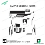 BMW 3series i 2025 interior ppf template
