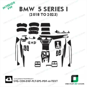 BMW 5series i (2018-2023) interior ppf template