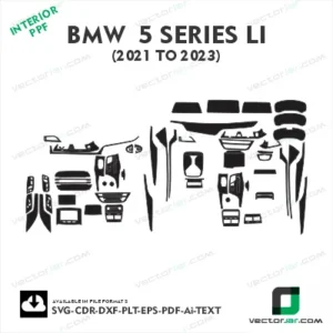 BMW 5series li (2021-2023) interior ppf template