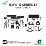 BMW 5series li (2024-2025) interior ppf template