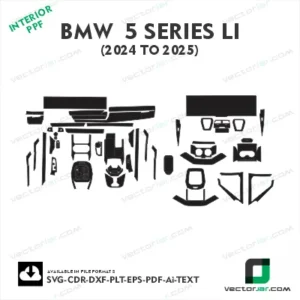BMW 5series li (2024-2025) interior ppf template
