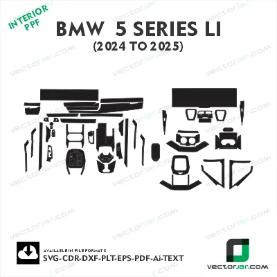 BMW 5series li (2024-2025) interior ppf template
