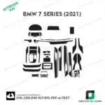 BMW 7series 2021 interior ppf template