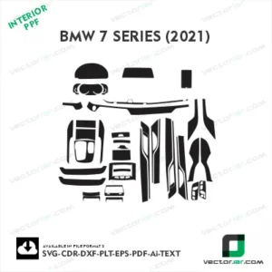 BMW 7series 2021 interior ppf template