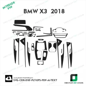 BMW X3 2018 interior ppf template