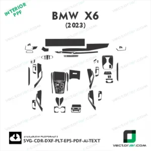 BMW X6 2023 interior ppf template