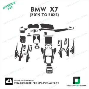 BMW X7 2019-2022 interior ppf template