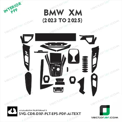 BMW XM2023-2025 interior ppf template