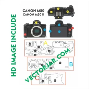 Canon M50 Skin Vector Template