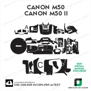 Canon M50 Skin Vector Template