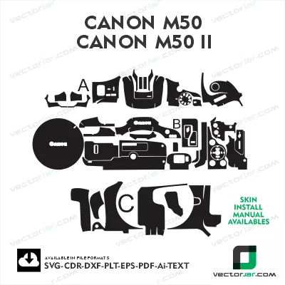Canon M50 Skin Vector Template