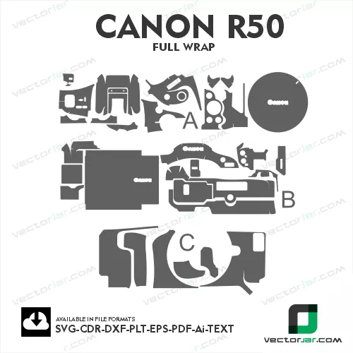 Canon R50 Skin Vector Template