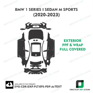 BMW 1 series i Sedan M Sports 2020-2023 Exterior PPF Template