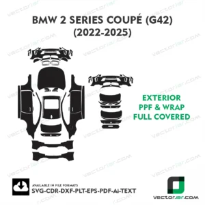 BMW 2 Series Coupé (G42) 2022-2025 Exterior PPF Template