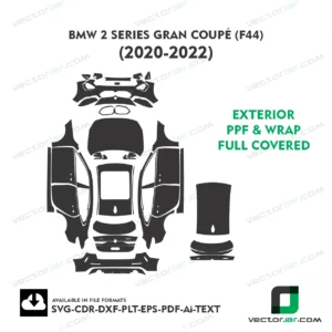 BMW 2 Series Gran Coupe (F44) 2020-2022 exterior ppf template