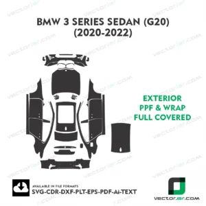 BMW 3 Series Sedan (G20) 2020-2022 Exterior PPf template