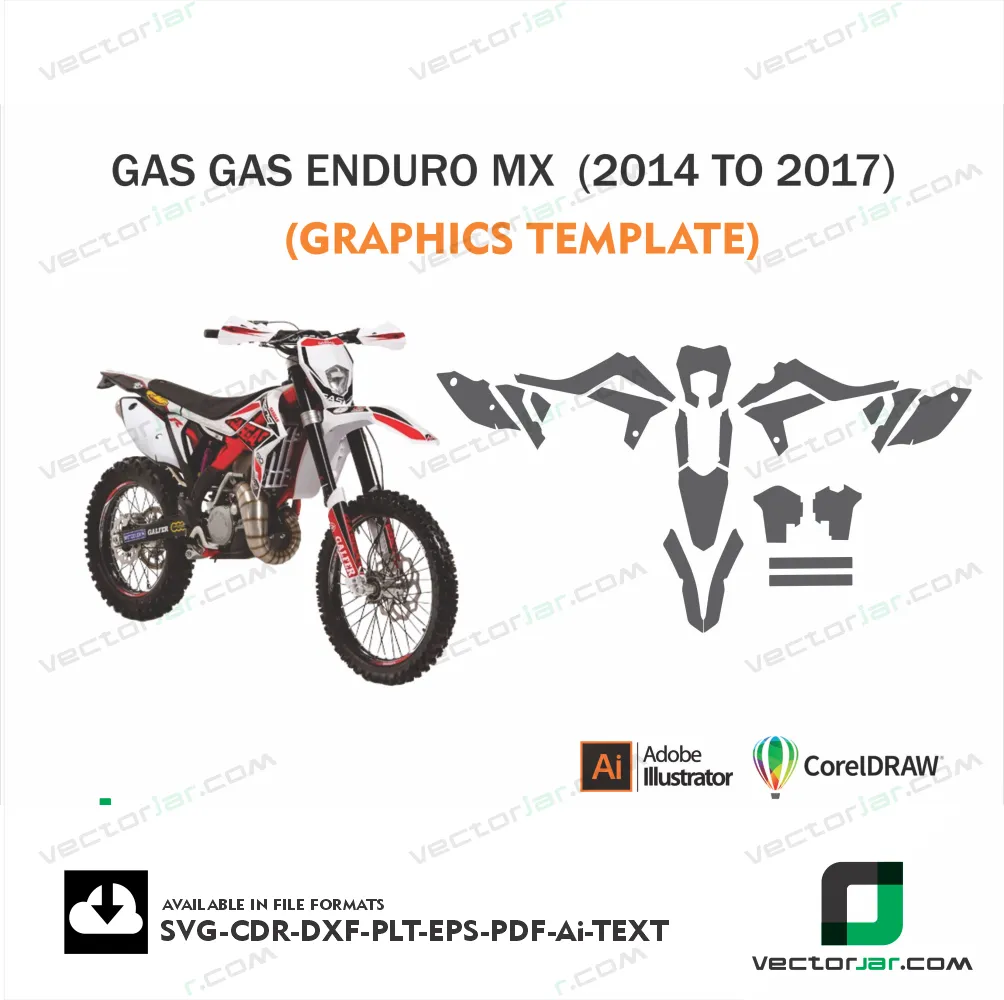 GASGAS Enduro MX (2014-2017) Graphics Vector Template