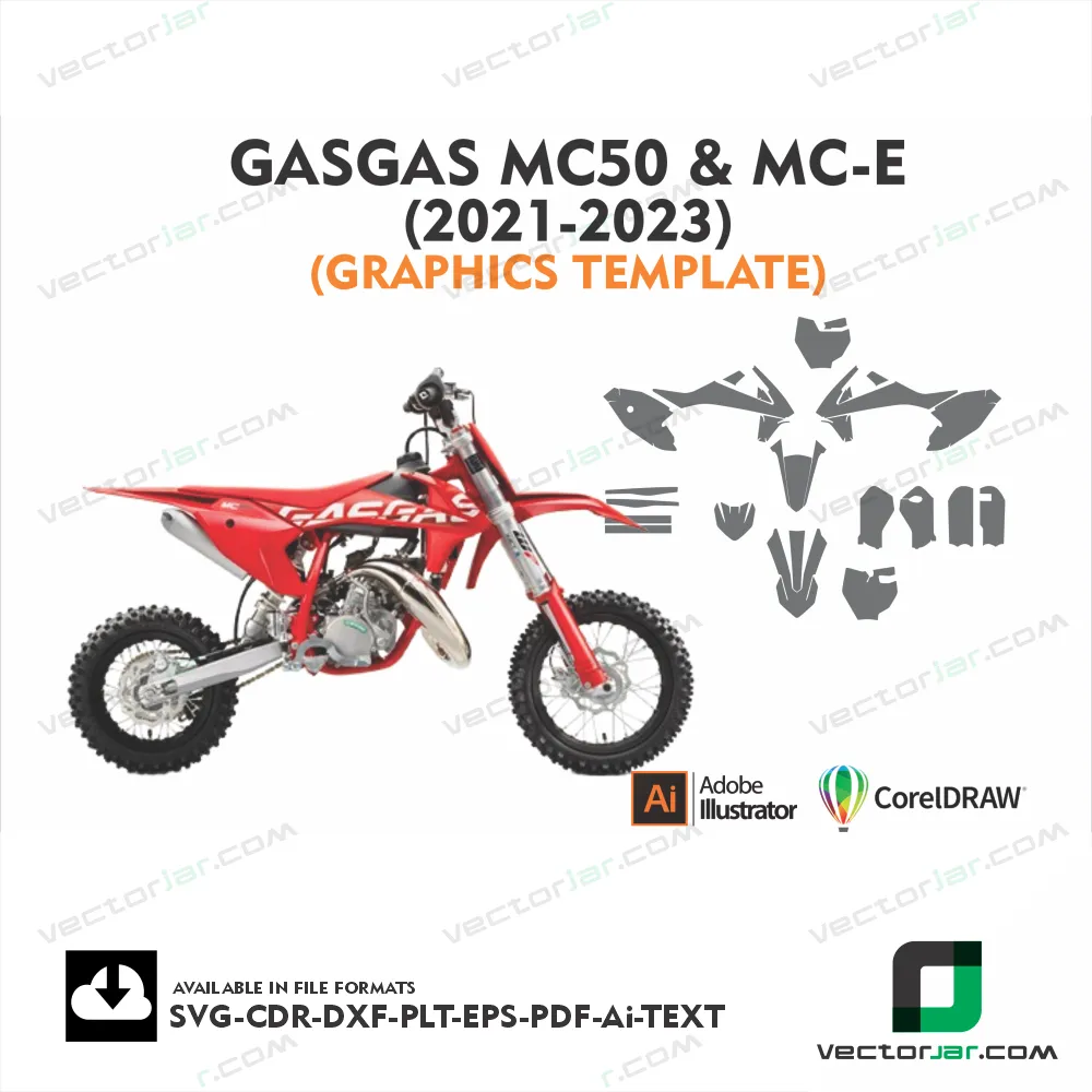 GASGAS MC50-MC E (2021-2023) Graphic Vector Template