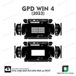 GPD Win 4 2023 Skin Vector Template