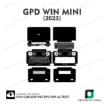 GPD Win mini 2023 Skin Vector Template
