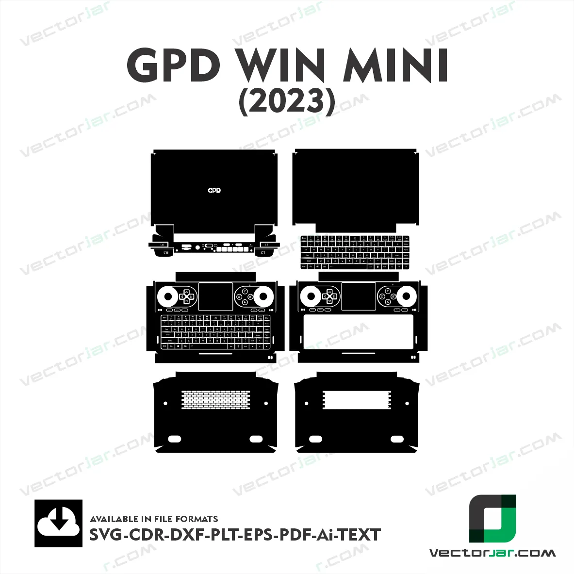 GPD Win mini 2023 Skin Vector Template