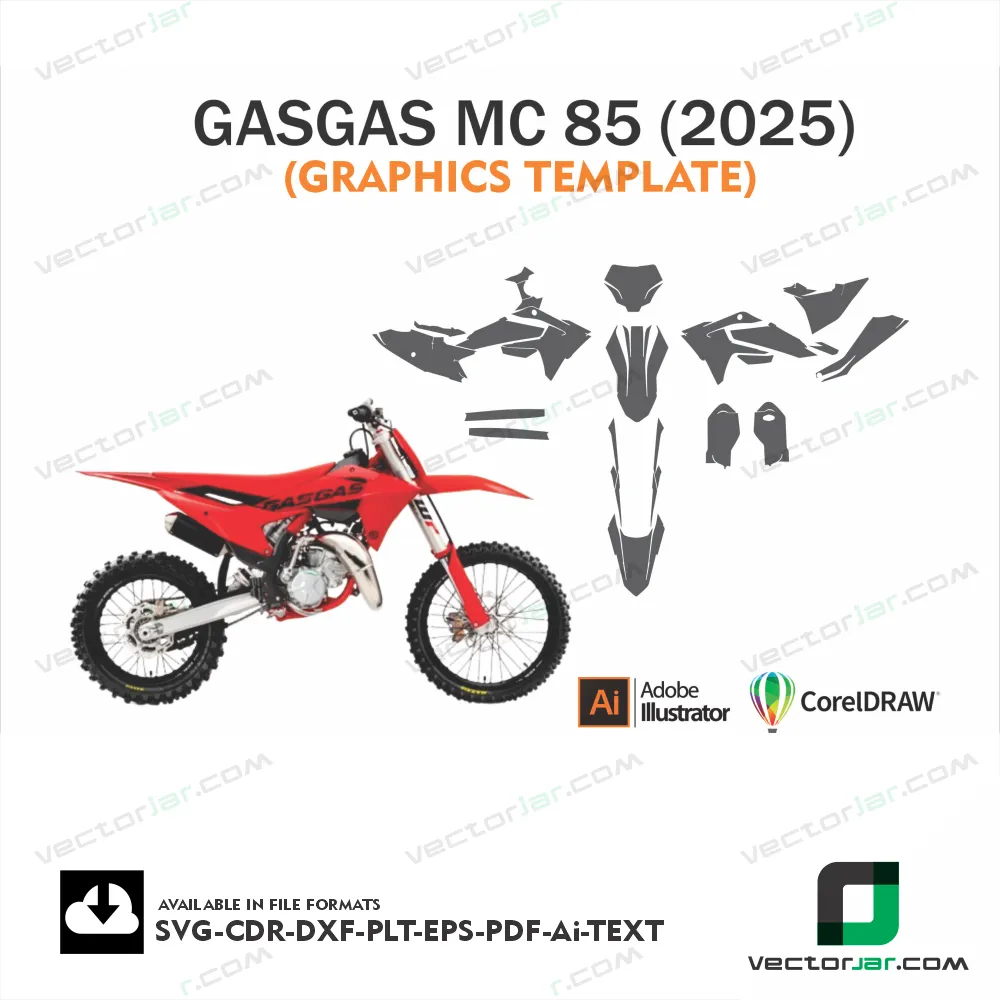 GasGas MC 85 (2025) Graphics Vector Template