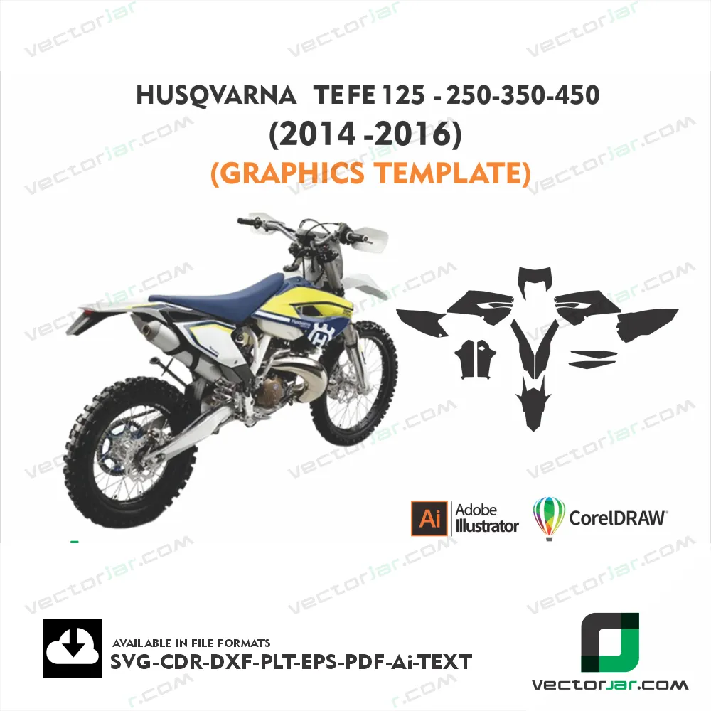 HUSQVARNA TE FE 125-250-350-450 (2014-2016) Graphics Vector Template