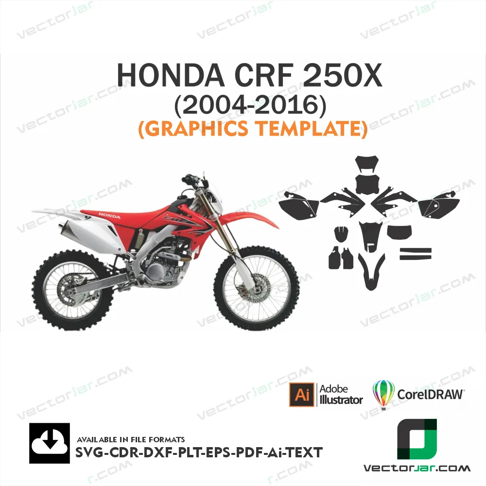 Honda CRF 250X (2004-2016) Graphics Vector Template