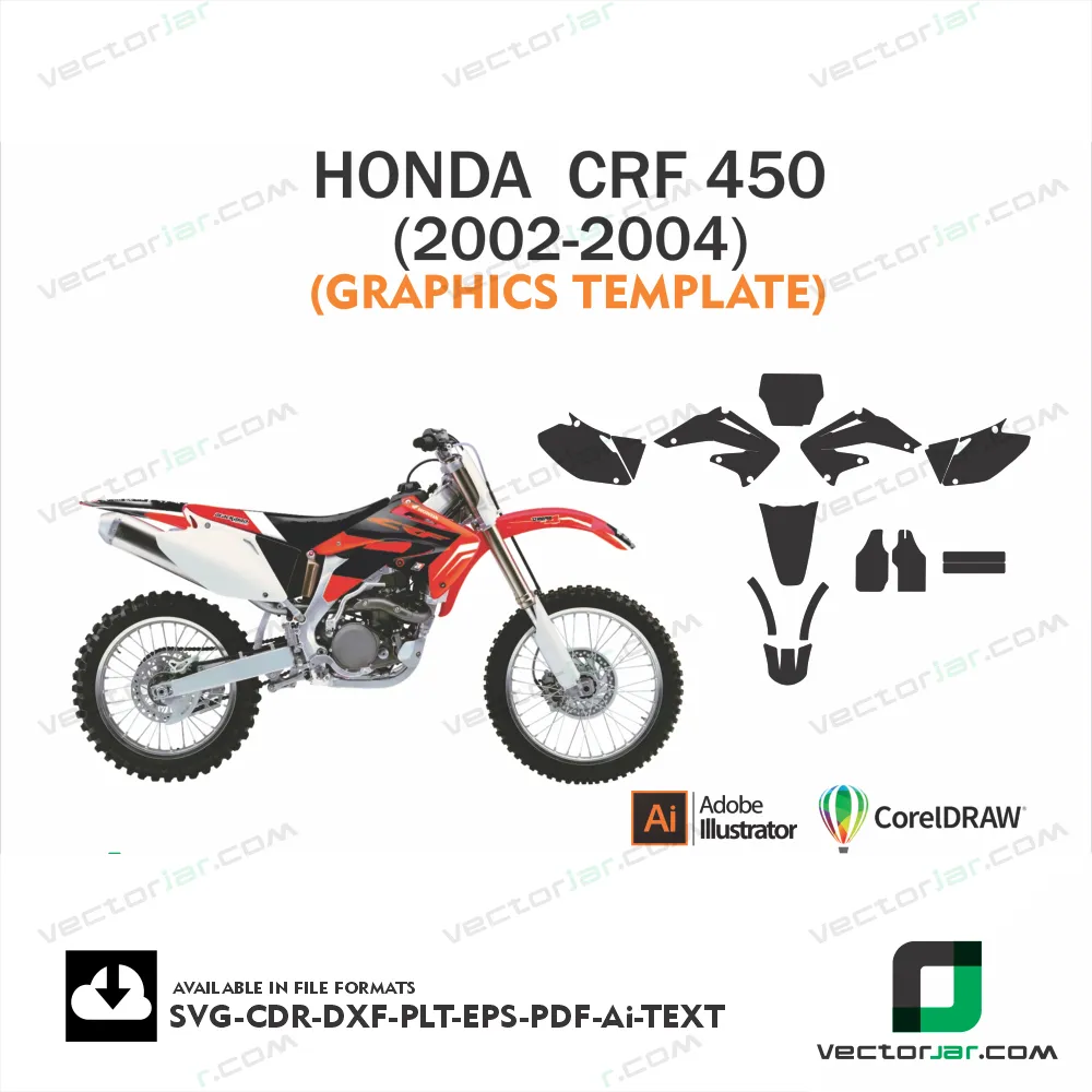 Honda CRF 450 (2002-2004) Graphics Vector Template