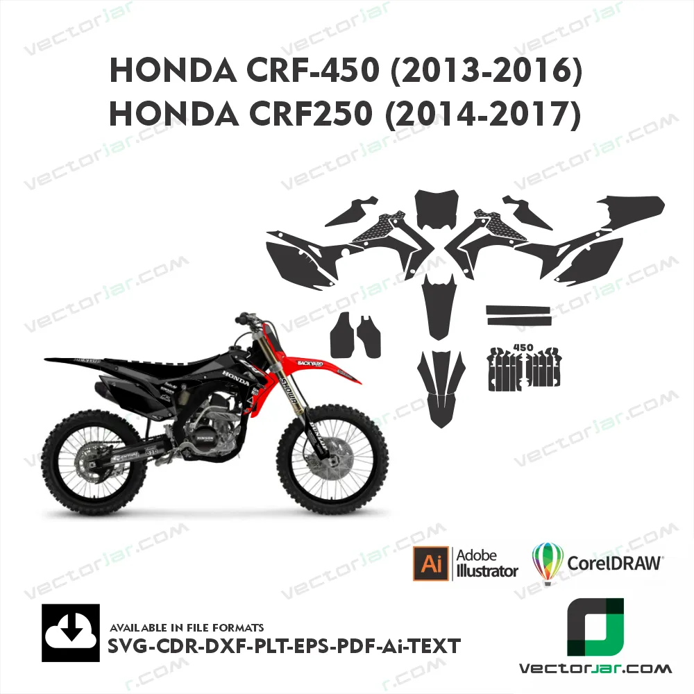 Honda CRF 250 (2014-2017) Graphics Vector Template