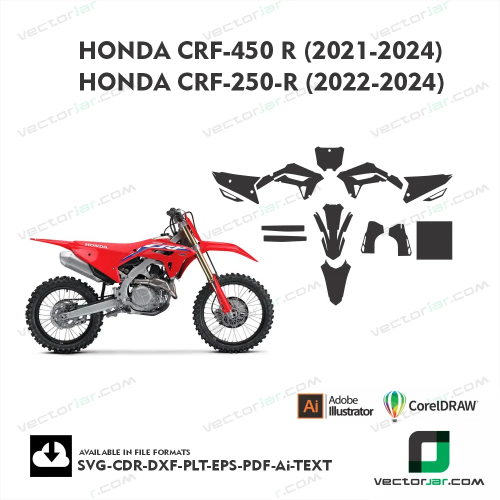 Honda CRF 450R (2021-2024) Graphics Vector Template
