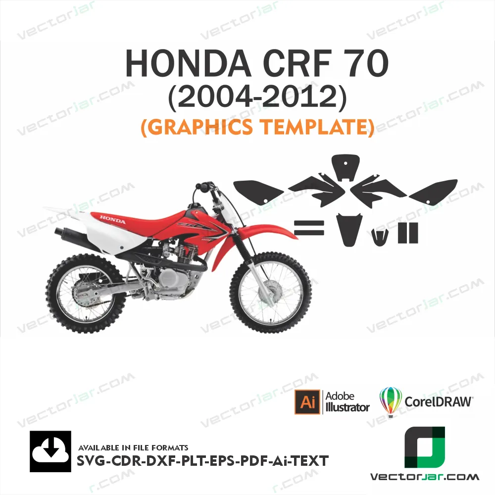 Honda CRF 70 (2004-2012) Graphics Vector Template