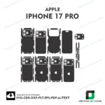 iPHONE 17 Pro 2025 skin vector template