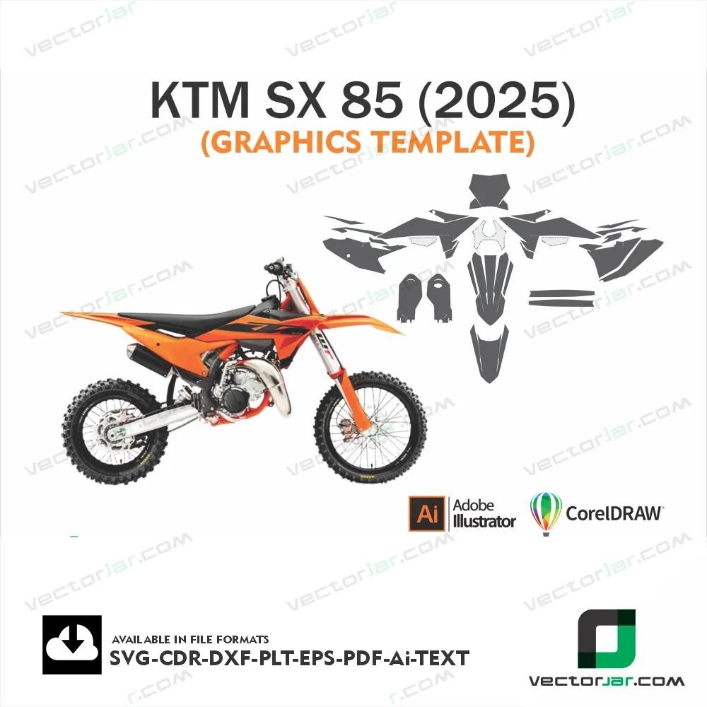 KTM SX 85 (2025) Graphics Vector Template