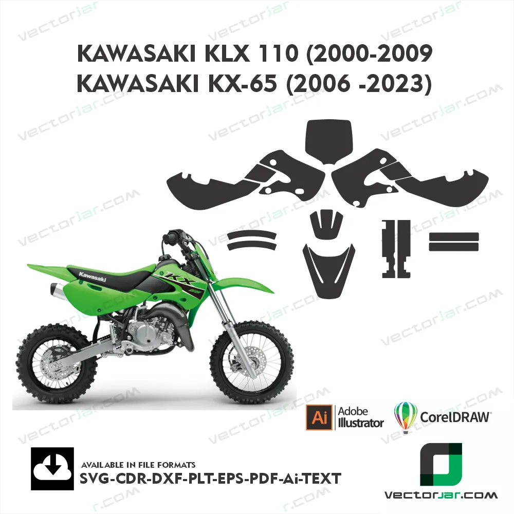 Kawasaki KX 65 (2006-2023) Graphics Vector Template