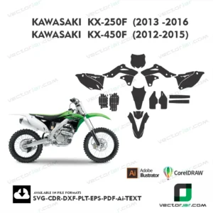 Kawasaki KX 250F (2013-2016) Graphics Vector Template