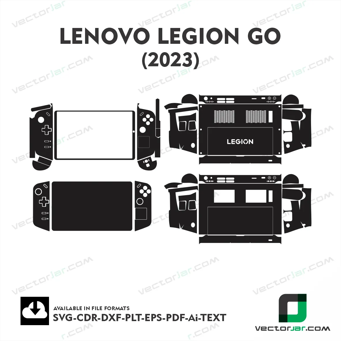 Lenovo Legion Go 2023 skin vector template
