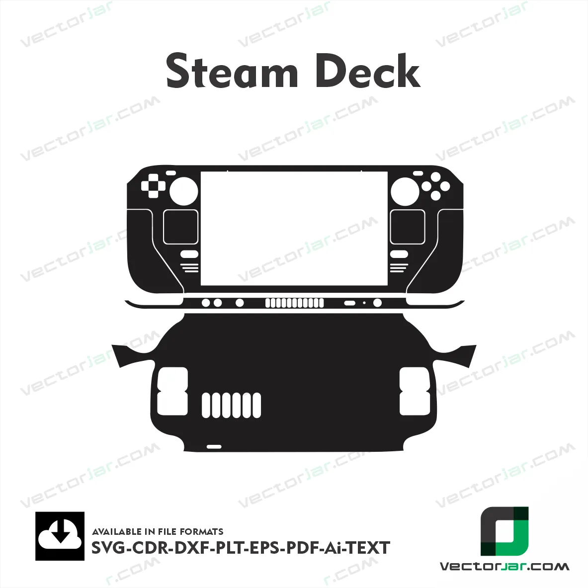 Steam Deck skin vector template