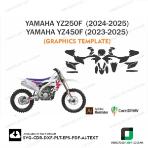 YAMAHA YZ 250F-250 (2024 2025) Graphics Vector Template