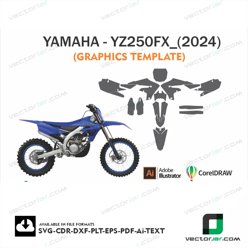 Yamaha YZ 250FX (2024) Graphic Vector Template
