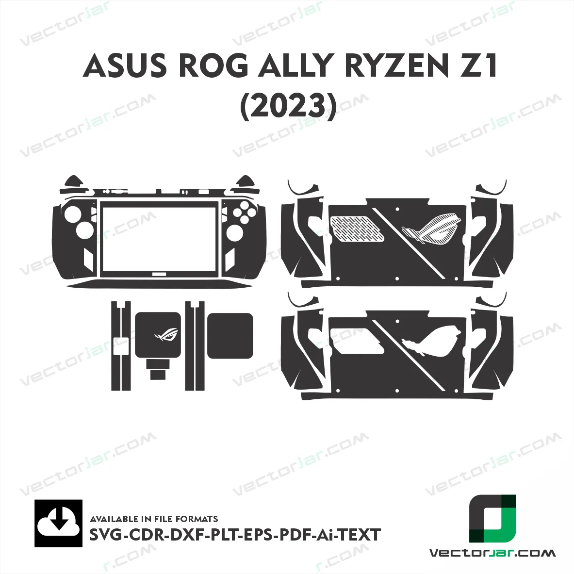 ASUS Rog Ally Ryzen Z1 2023 Skin vector template