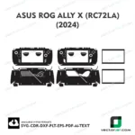 ASUS Rog Ally X RC72LA skin vector template