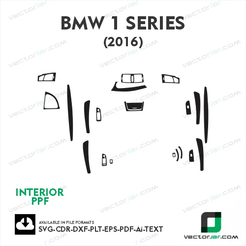 BMW 1Series 2016 PPF Template vector cut