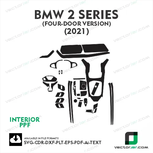 BMW 2 Series Four door version 2021 PPF Template vector cut
