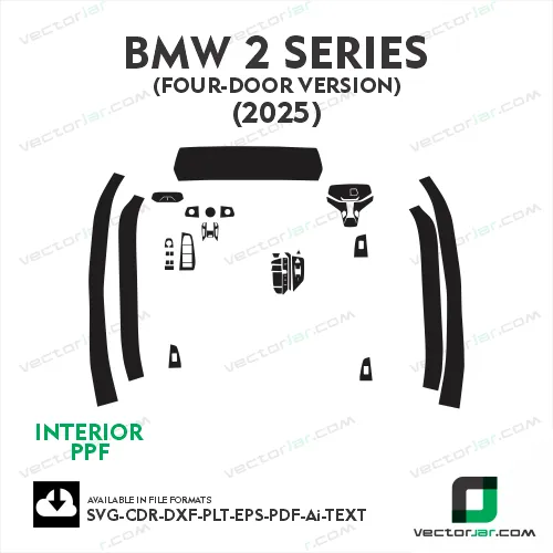 BMW 2 Series Four-door version 2025 PPF Template vector cut