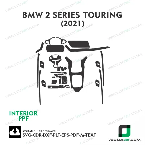 BMW 2 Series Touring 2021 PPF Template vector cut