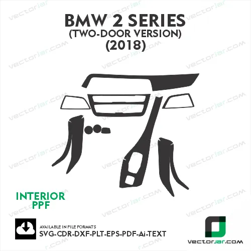 BMW 2 series 2-door version 2018 PPF Template vector cut