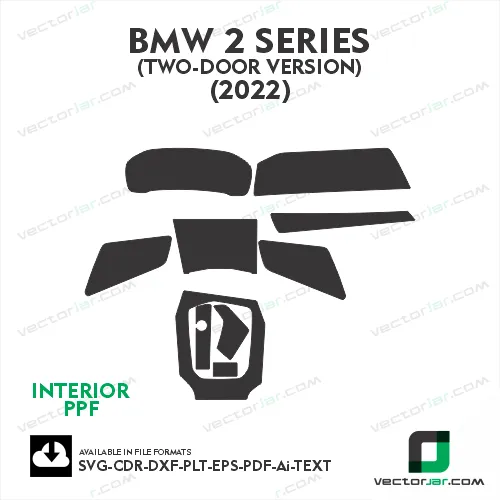 BMW 2 Series Two-Door version 2022 PPF Template vector cut